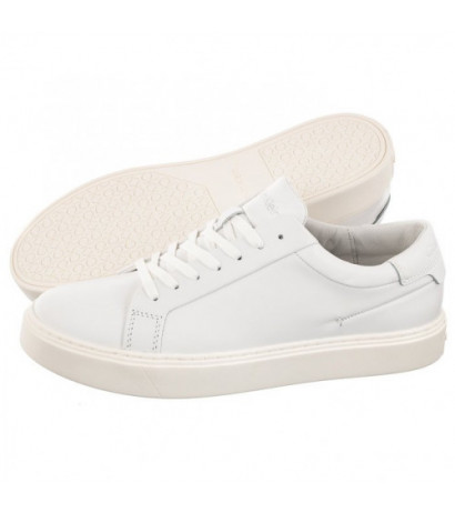 Calvin Klein Low Top Lace Up Lth Sm Triple White HM0HM01018 0K4 (CK251-a) bateliai