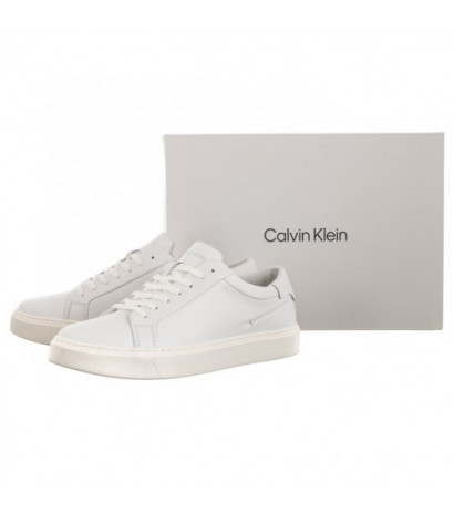 Calvin Klein Low Top Lace Up Lth Sm Triple White HM0HM01018 0K4 (CK251-a) bateliai