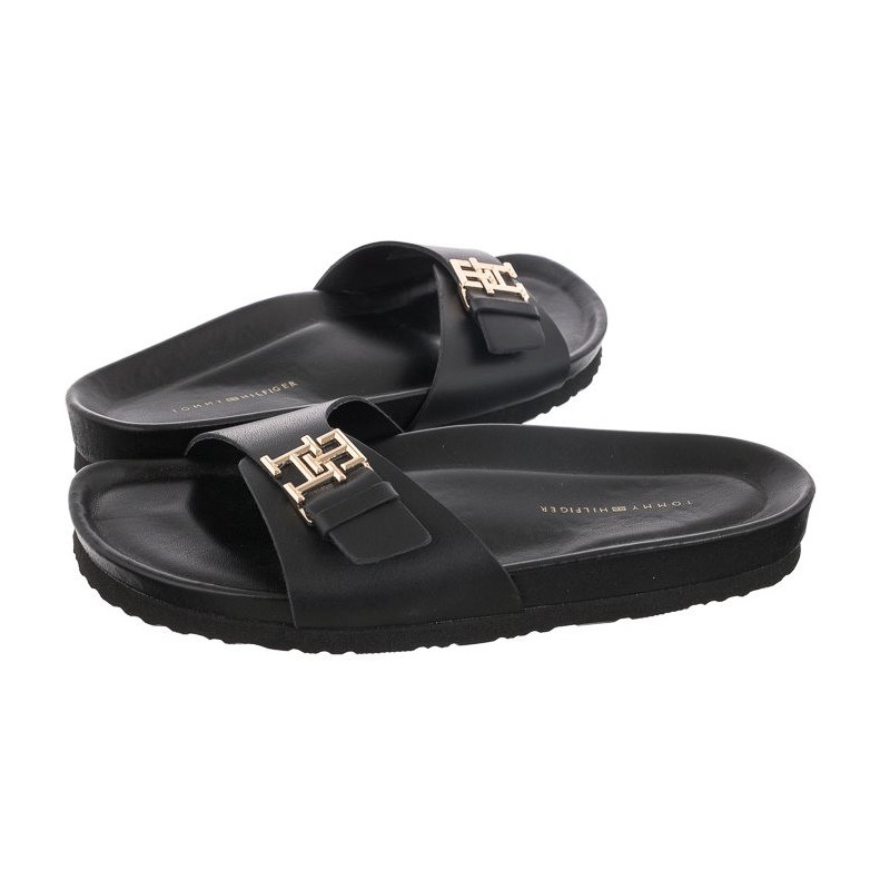 Tommy Hilfiger Th Mule Sandal Leather Black FW0FW07134 BDS (TH701-a) šlepetės