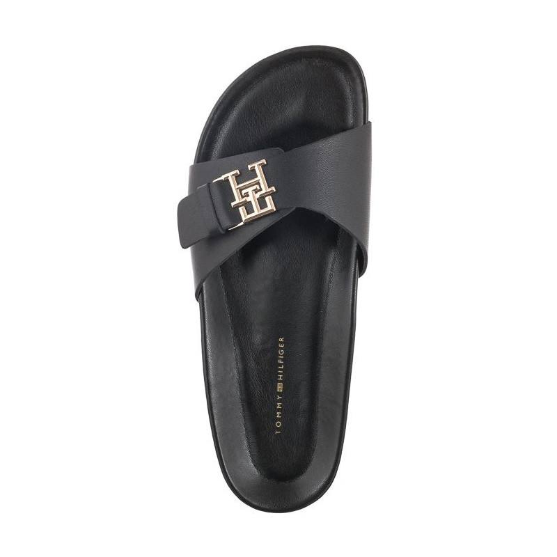 Tommy Hilfiger Th Mule Sandal Leather Black FW0FW07134 BDS (TH701-a) šlepetės