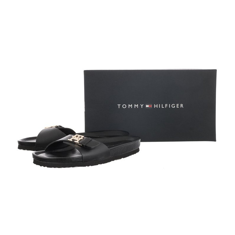 Tommy Hilfiger Th Mule Sandal Leather Black FW0FW07134 BDS (TH701-a) šlepetės