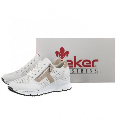 Rieker Białe/Beżowe N6304-80 (RI77-a) sportiniai bateliai