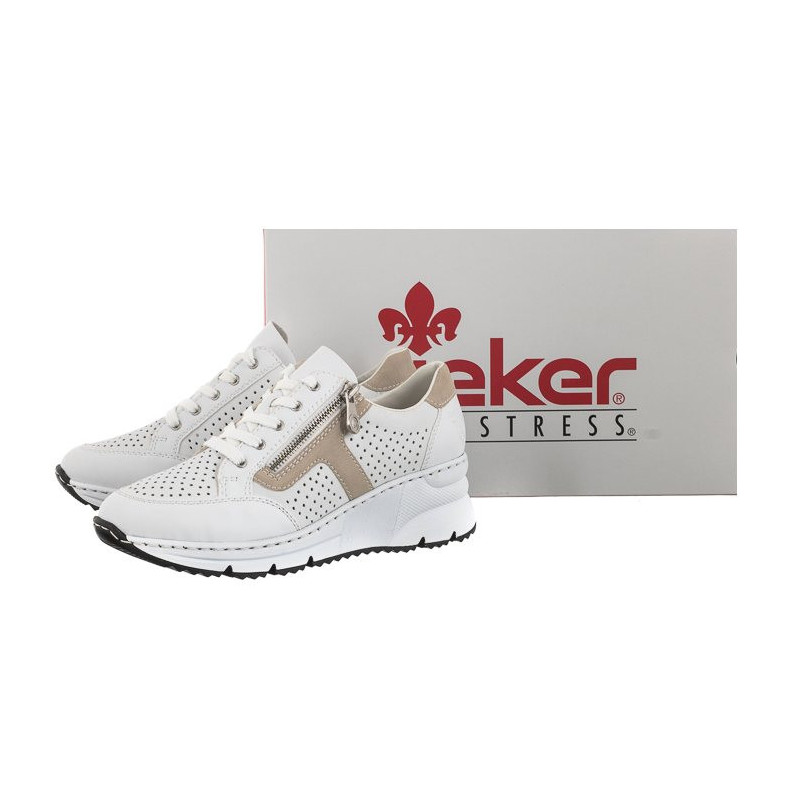 Rieker Białe/Beżowe N6304-80 (RI77-a) sportiniai bateliai