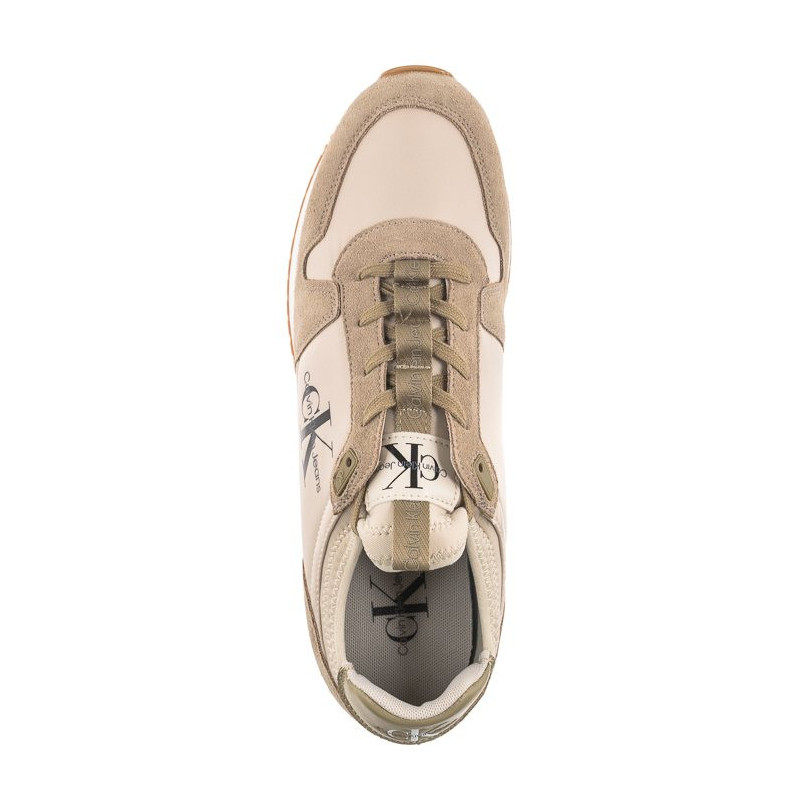 Calvin Klein Runner Sock Laceup NY-LTH YM0YM00553 0GI Eggshell (CK174-b) bateliai