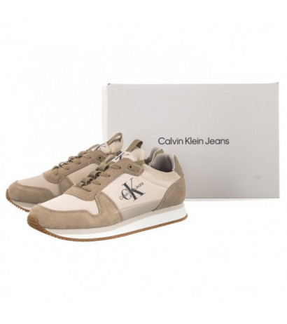 Calvin Klein Runner Sock Laceup NY-LTH YM0YM00553 0GI Eggshell (CK174-b) bateliai