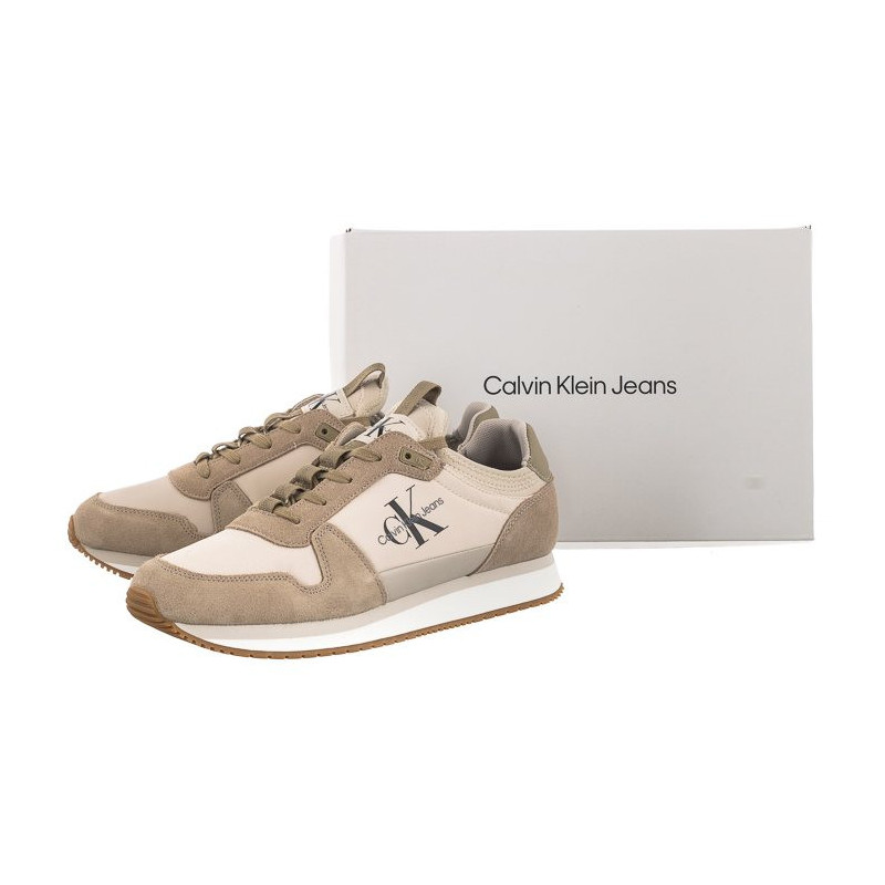 Calvin Klein Runner Sock Laceup NY-LTH YM0YM00553 0GI Eggshell (CK174-b) bateliai