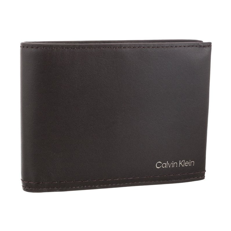 Calvin Klein Duo Stitch Bifold 5CC W/Coin Dark Brown K50K510322 GE7 (CK227-a) rankinė