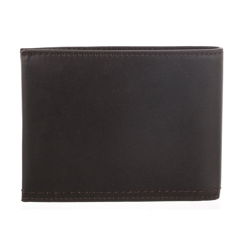 Calvin Klein Duo Stitch Bifold 5CC W/Coin Dark Brown K50K510322 GE7 (CK227-a) rankinė