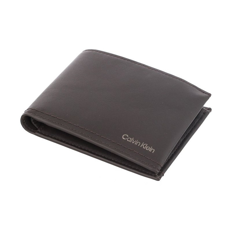 Calvin Klein Duo Stitch Bifold 5CC W/Coin Dark Brown K50K510322 GE7 (CK227-a) rankinė