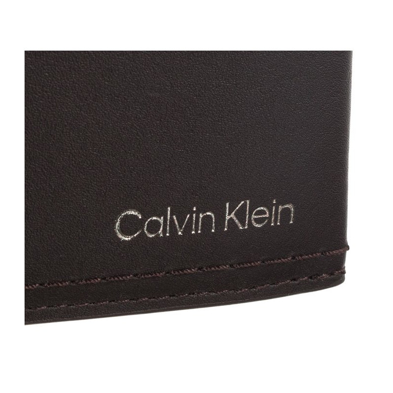 Calvin Klein Duo Stitch Bifold 5CC W/Coin Dark Brown K50K510322 GE7 (CK227-a) rankinė