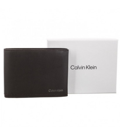 Calvin Klein Duo Stitch Bifold 5CC W/Coin Dark Brown K50K510322 GE7 (CK227-a) rankinė