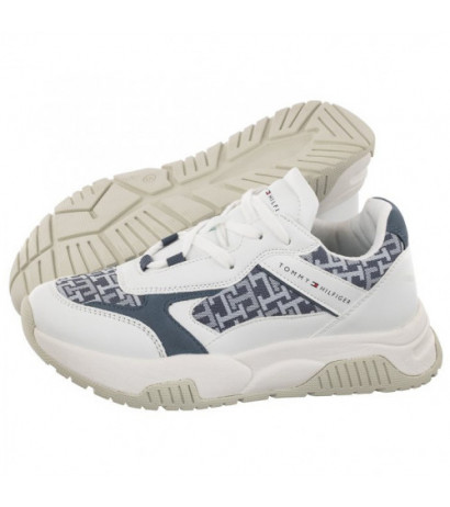 Tommy Hilfiger Low Cut Lace-Up Sneaker White/Denim T3A9-32742-1470 X448 (TH743-a) sportiniai bateliai