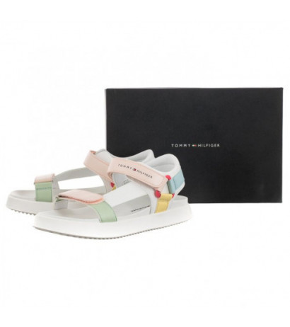 Tommy Hilfiger Velcro Sandal White/Multicolor T3A2-32768-0371 X256 (TH744-a) sandalai