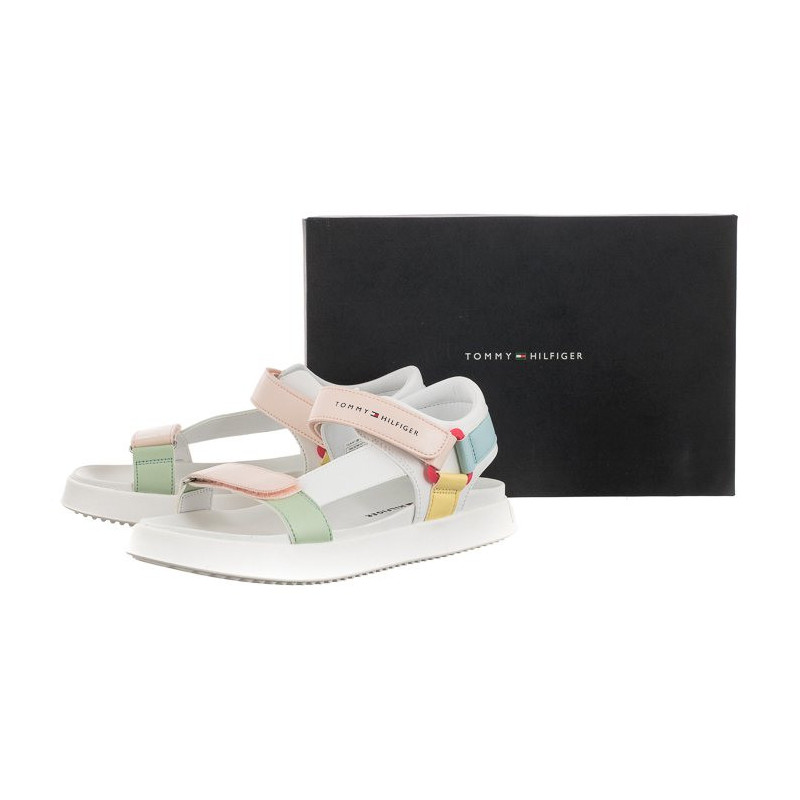 Tommy Hilfiger Velcro Sandal White/Multicolor T3A2-32768-0371 X256 (TH744-a) sandalai