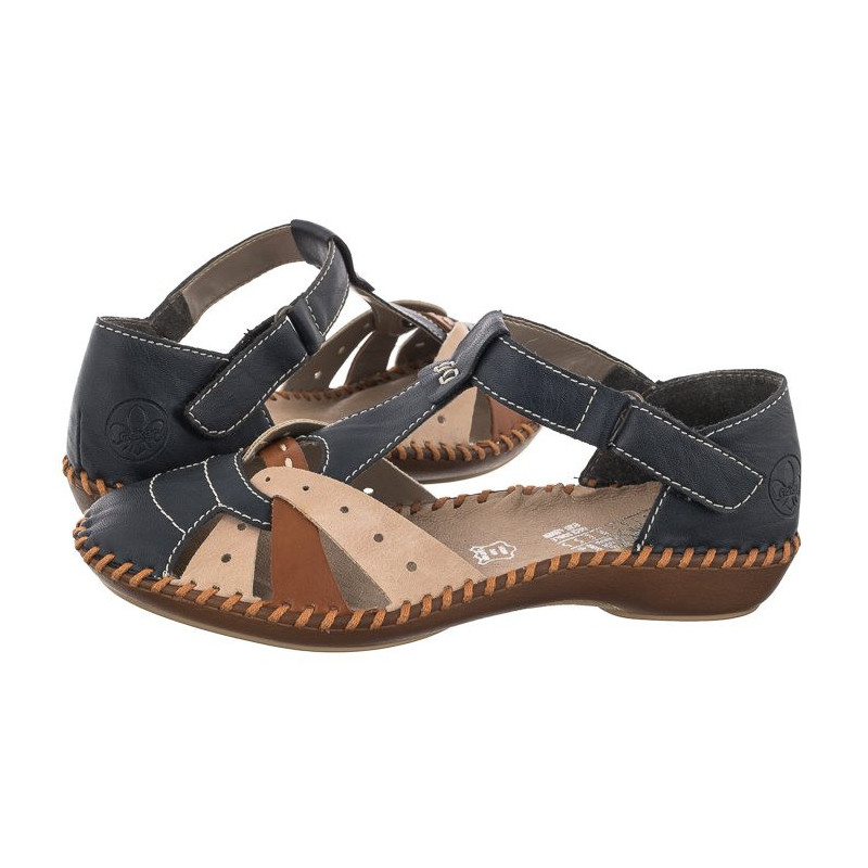 Rieker Granatowe M1655-14 (RI80-a) sandalai