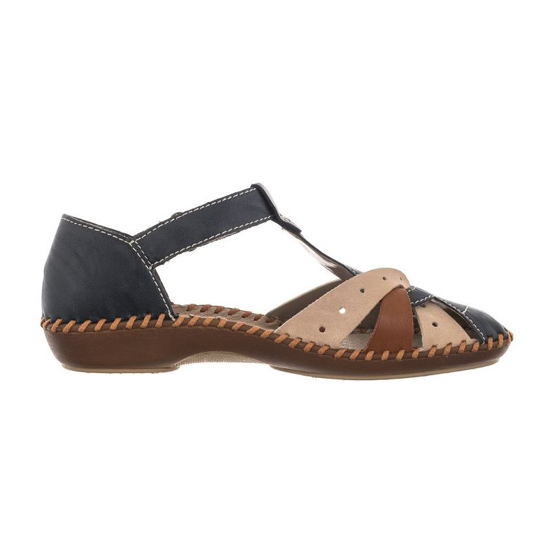 Rieker Granatowe M1655-14 (RI80-a) sandalai