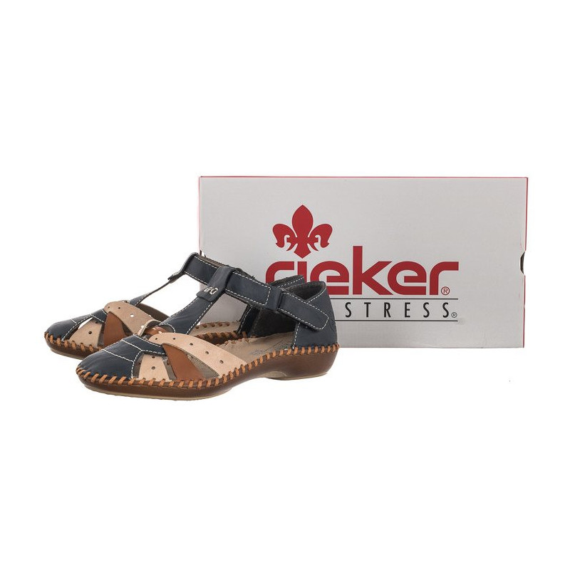 Rieker Granatowe M1655-14 (RI80-a) sandalai