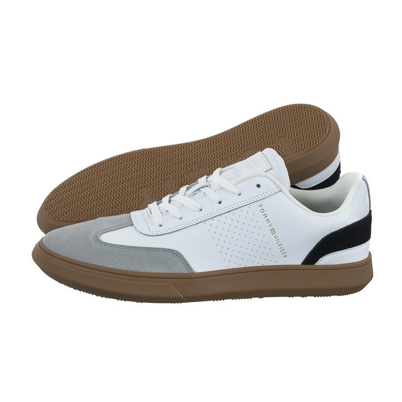 Tommy Hilfiger Corporate Seasonal Cup Leather White FM0FM04491 YBS (TH781-a) batai