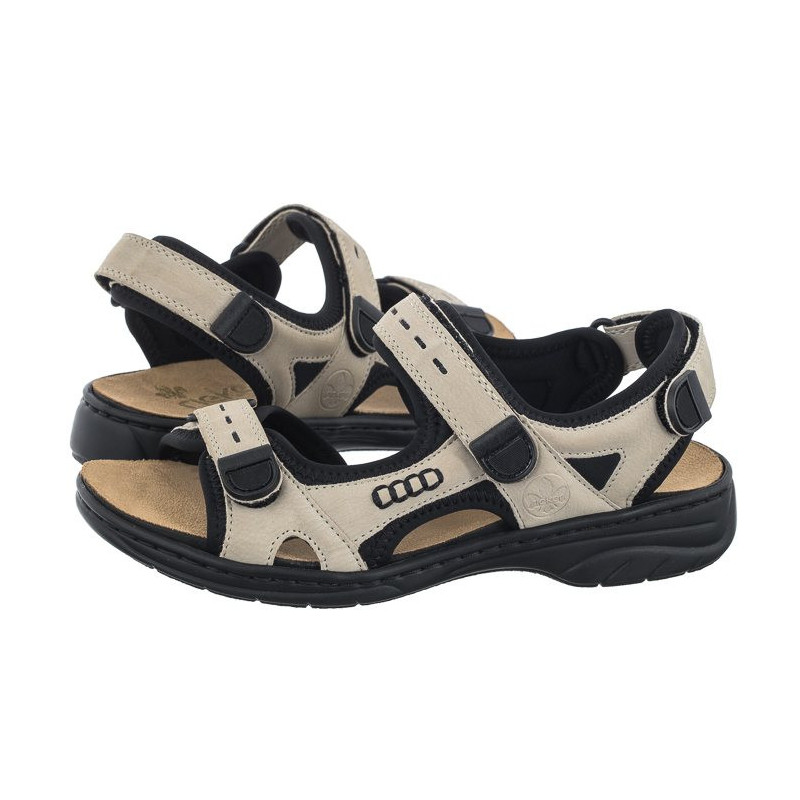 Rieker Beżowe 64582-60 (RI91-a) sandalai