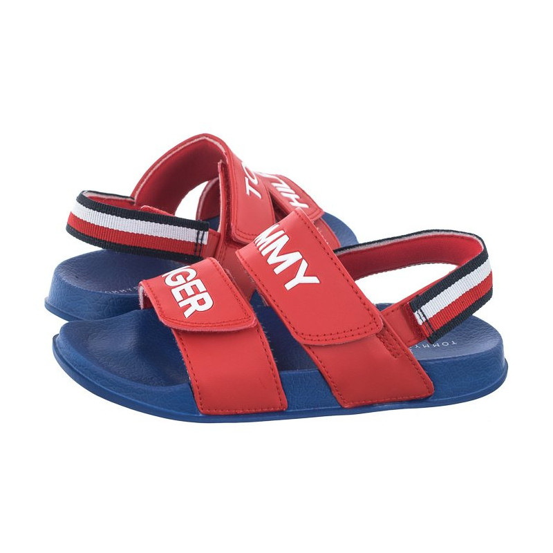 Tommy Hilfiger Logo Velcro Sandal Red T1B2-32927-1172 300 (TH767-b) sandalai