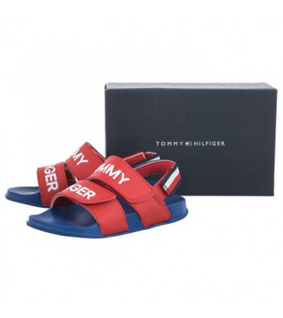 Tommy Hilfiger Logo Velcro Sandal Red T1B2-32927-1172 300 (TH767-b) sandalai