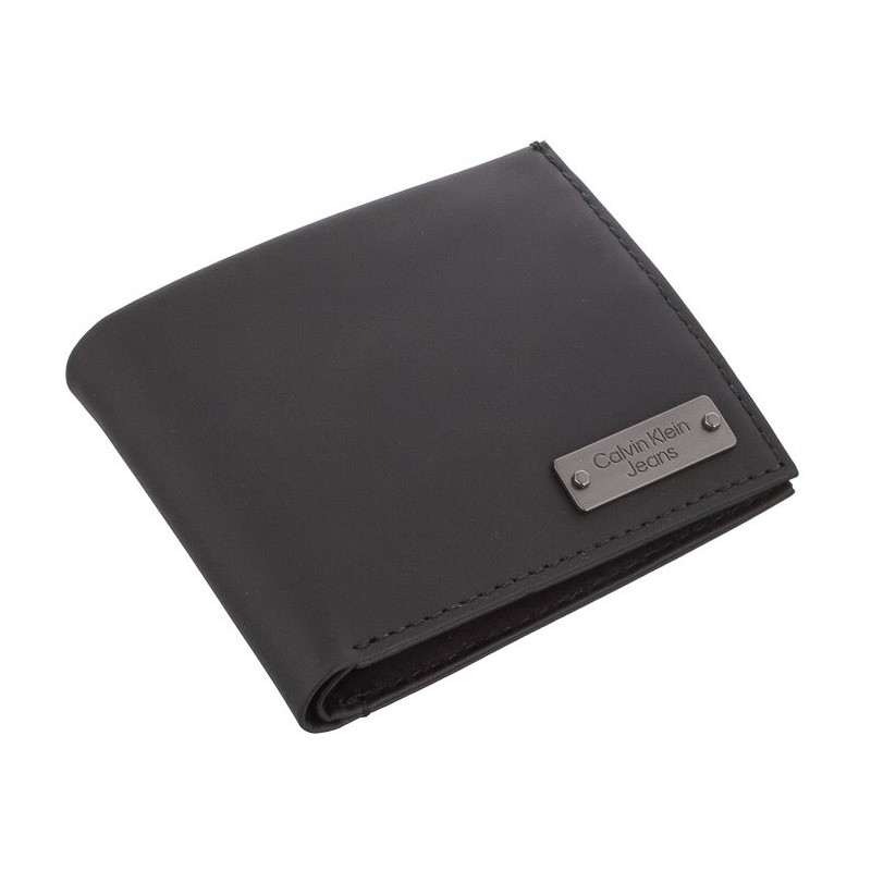 Calvin Klein Plaque Bifold W/Coin Black K50K510445 BDS (CK261-a) rankinė