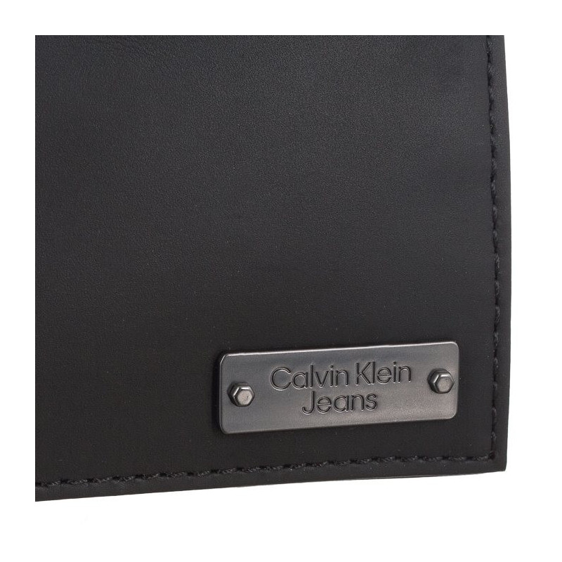Calvin Klein Plaque Bifold W/Coin Black K50K510445 BDS (CK261-a) rankinė