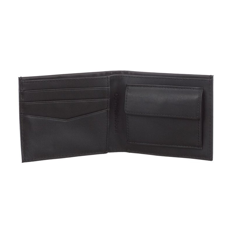 Calvin Klein Plaque Bifold W/Coin Black K50K510445 BDS (CK261-a) rankinė