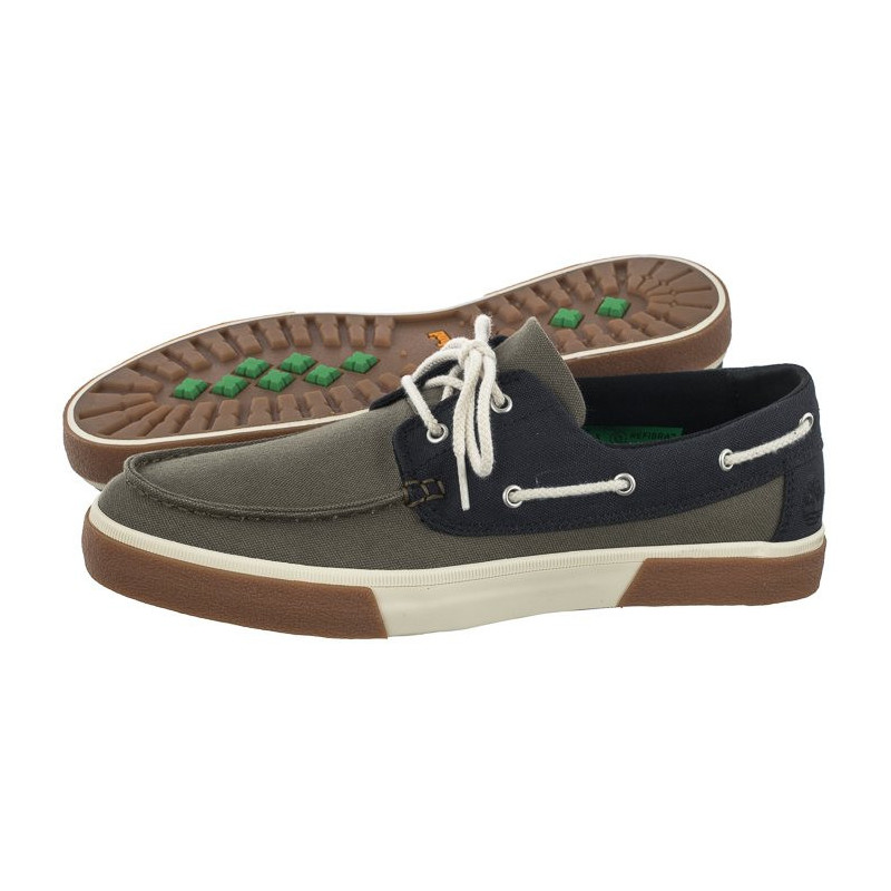 Timberland Union Wharf 2.0 Ek+Boat Shoe Dark Green Canvas 0A2CBR A58 (TI113-a) batai