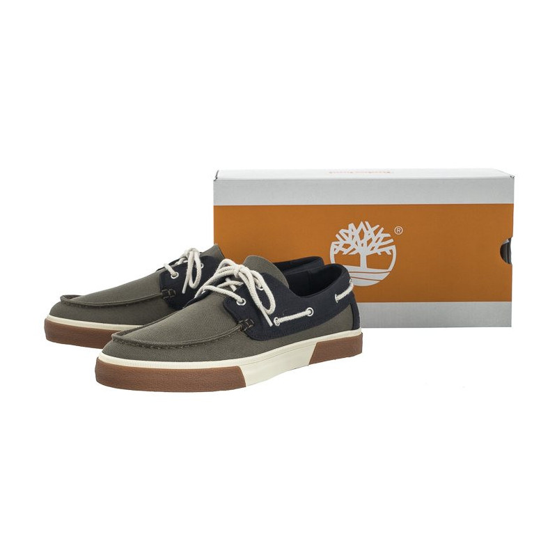 Timberland Union Wharf 2.0 Ek+Boat Shoe Dark Green Canvas 0A2CBR A58 (TI113-a) batai
