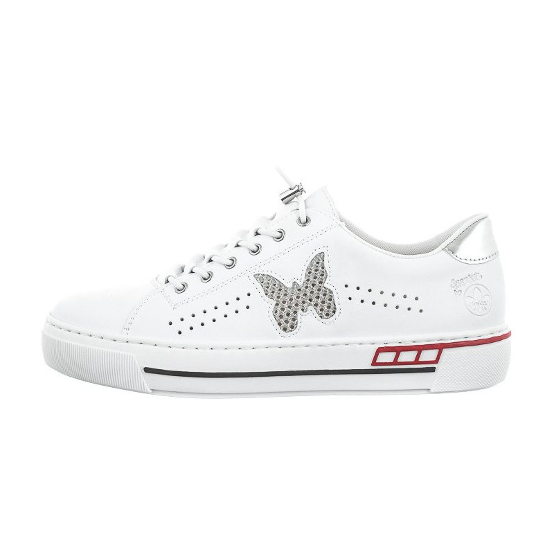 Rieker Białe L8857-80 White (RI99-a) sportiniai bateliai