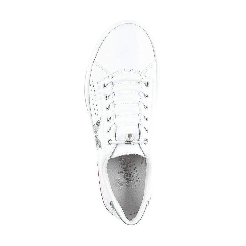 Rieker Białe L8857-80 White (RI99-a) sportiniai bateliai