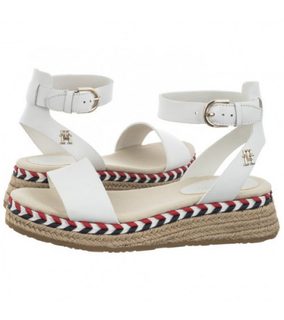 Tommy Hilfiger Low Wedge Sandal Ecru FW0FW07080 YBL (TH782-a) sandalai - Batai
