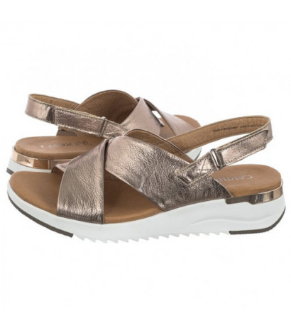Caprice Złote 9-28702-20 341 Taupe Metallic (CP367-a) sandalai - Batai
