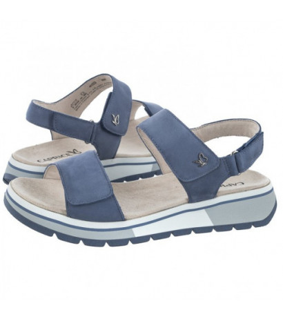 Caprice Niebieskie 9-28705-20 895 Jeans Nubuc (CP373-a) sandalai - Batai