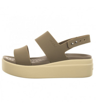 Crocs Brooklyn Low Wedge W Khaki/Bone 206453-2YI (CR199-e) bateliai