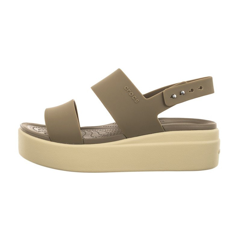 Crocs Brooklyn Low Wedge W Khaki/Bone 206453-2YI (CR199-e) bateliai