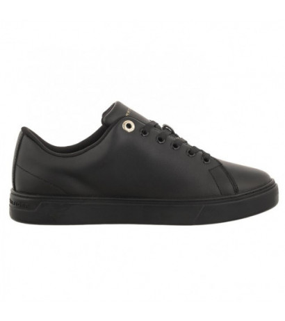 Tommy Hilfiger Casual Leather Cupsole Sneaker Triple Black FW0FW07288 0GQ (TH818-b) bateliai