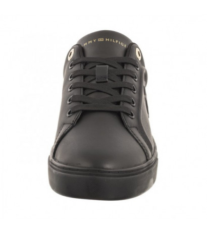 Tommy Hilfiger Casual Leather Cupsole Sneaker Triple Black FW0FW07288 0GQ (TH818-b) bateliai