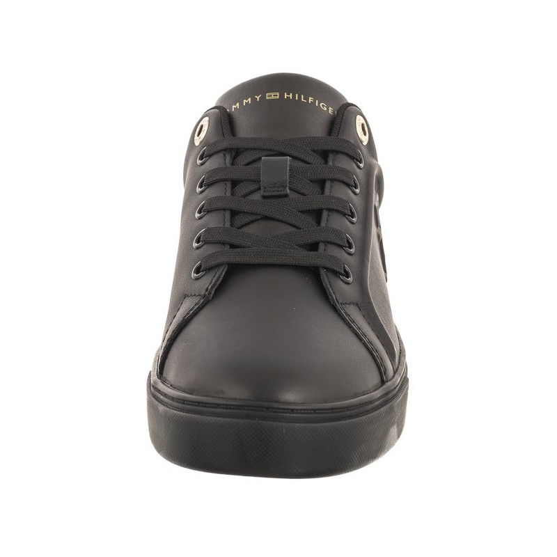 Tommy Hilfiger Casual Leather Cupsole Sneaker Triple Black FW0FW07288 0GQ (TH818-b) bateliai