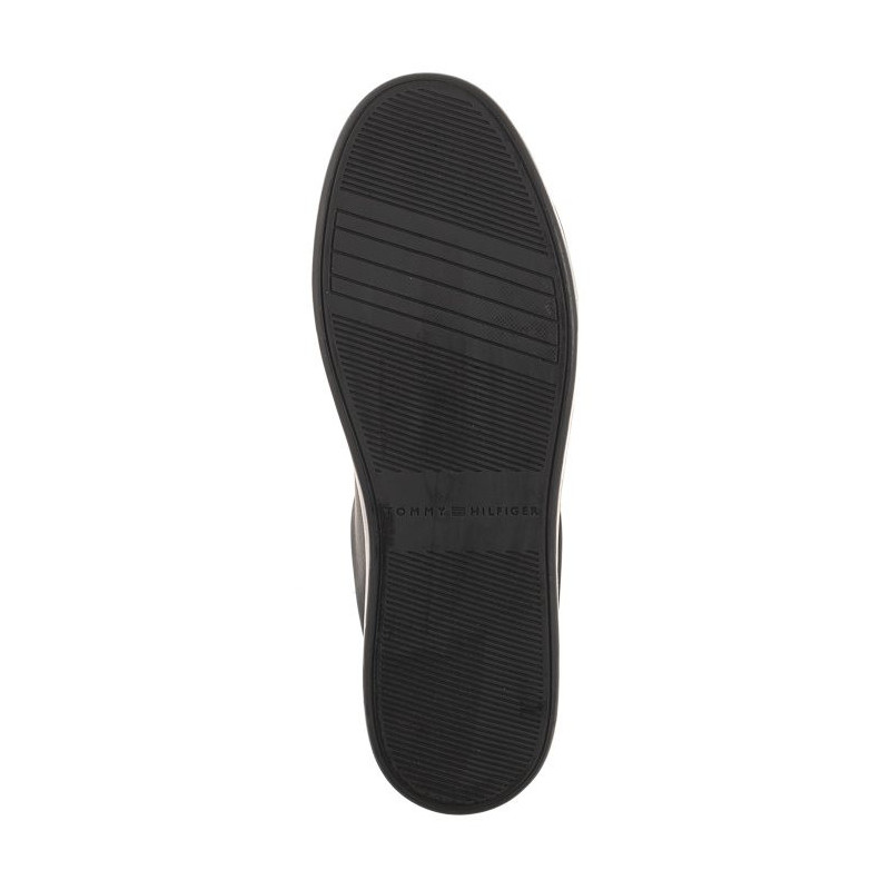 Tommy Hilfiger Casual Leather Cupsole Sneaker Triple Black FW0FW07288 0GQ (TH818-b) bateliai