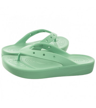 Crocs Classic Platform Flip W Jade Stone 207714-3UG (CR238-d) šlepetės