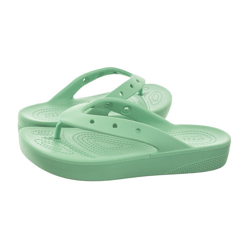 Crocs Classic Platform Flip W Jade Stone 207714-3UG (CR238-d) šlepetės