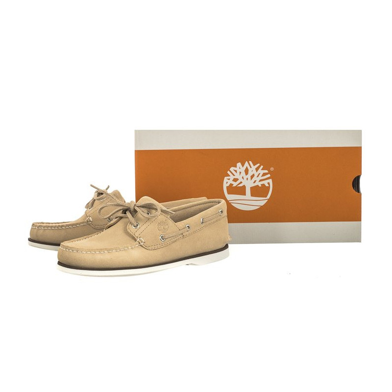 Timberland Classic Boat Boat Shoe Light Beige Suede 0A5QRR DQ9 (TI121-a) batai