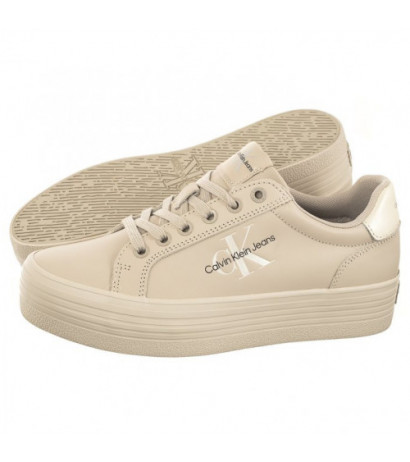 Calvin Klein Vulc Flatform Laceup Lth Pearl YW0YW01042 (CK306-a) bateliai