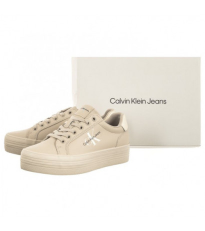Calvin Klein Vulc Flatform Laceup Lth Pearl YW0YW01042 (CK306-a) bateliai
