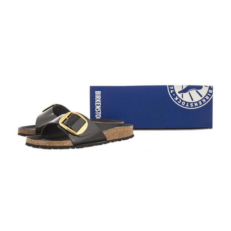 Birkenstock Madrid Big Buckle High-Shine Black 1022650 (BK238-a) Moteriški batai/šlepetės