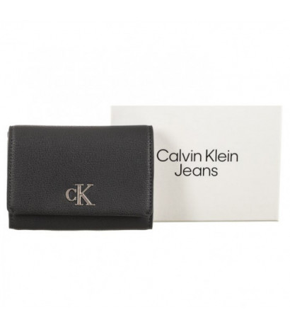 Calvin Klein Minimal Monogram Med Trifold Black K60K610107 BDS (CK149-c) rankinė