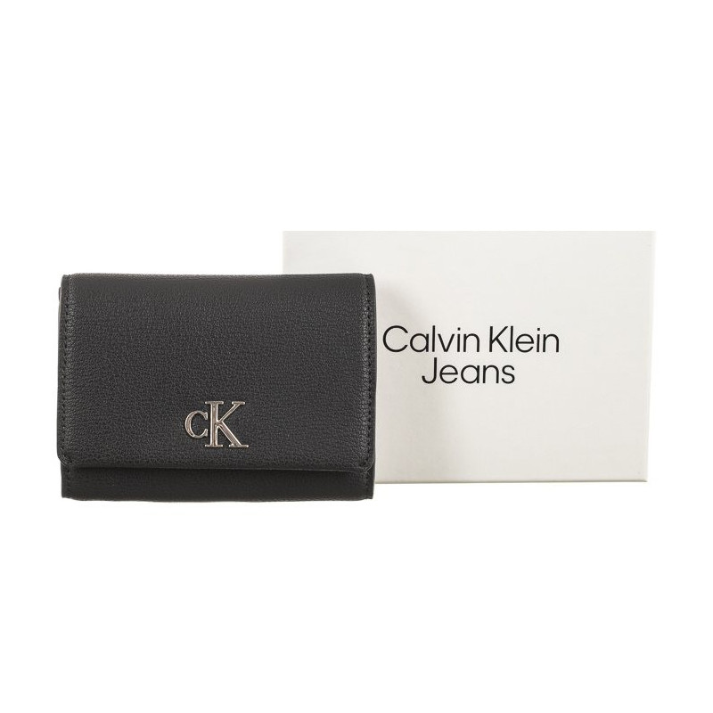 Calvin Klein Minimal Monogram Med Trifold Black K60K610107 BDS (CK149-c) rankinė