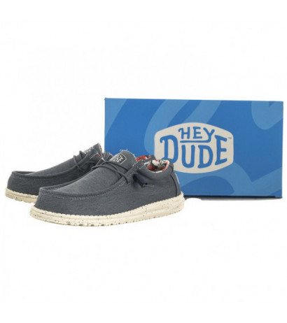 Hey Dude Wally Stretch Canvas Blue 40022-425 (HY13-a) batai